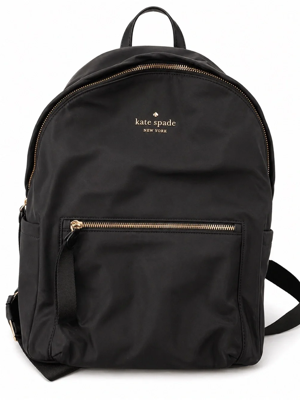 kate spade black nylon backpack with matching black wallet and gold hardware - Picture 2 of 11